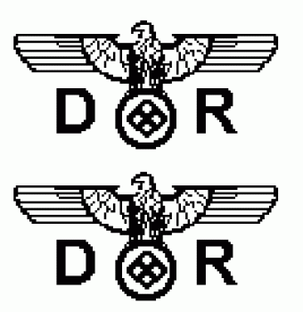 H0 D DR Reichsadlerpaar NS mit DR