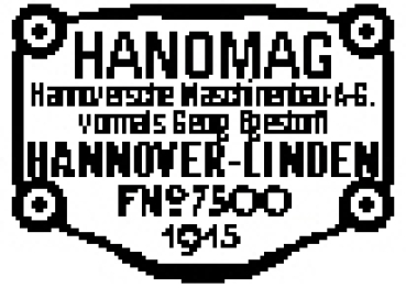 0 D DR Zubehör Schild Paar HANOMAG geschwungen