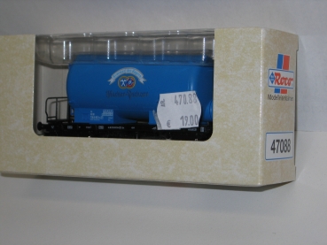 H0 Roco D DB Bierwagen mit Bremserbühne, blau, 2A, Ep.III, " Hacker Pschorr ", etc........................................................ - Kopie