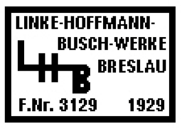 G D DR Zubehör Schild Paar  LINKE HOFMANN BUSCH WERKE