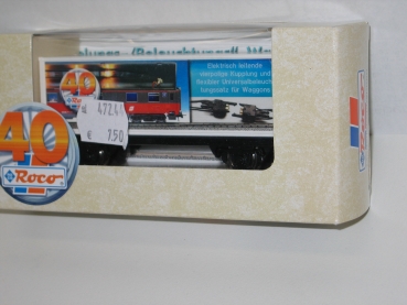 H0 Roco A PRI Containerwagen 2A, Ep.III, " Sonderwagen 40 Jh bedruckt " Kupplung 4pol., etc................................. - Kopie