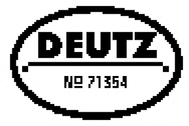 TT D DR Zubehör Schild Paar Deutz oval