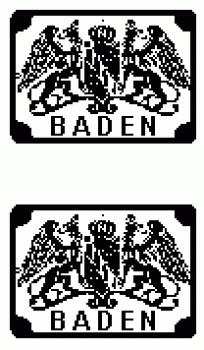 G D DR Zubehör Schild Paar MS Wappen  " BADEN "