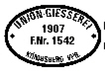 0 D DR Zubehör Schild Paar Union Gießerei oval