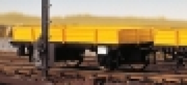 H0 Bahnausstattung D DB Baudienstfahrzeug Anhänger  Klv 51,  2A,  Ep.IV,  gelb, DC/ FM