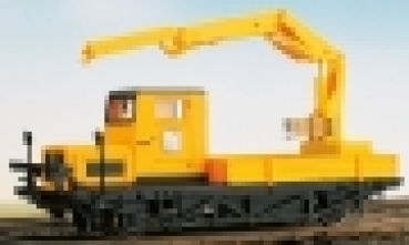 H0 Bahnausstattung  D DB Baudienstfahrzeug Klv 51, 2A, Ep.IV, gelb, Atlas Kran,