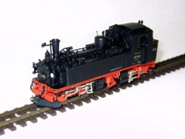 H0e D DR DRG Dampflokomotive sä. IV K,  BR 99 575, Altbau, Ep.II-  III, genieteter Wasserkasten, Dachraufen,  Faulhabermotor
