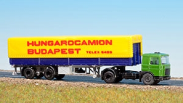 TT D LKW Roman MAN Raba mit Pritsche und Plane " HUNGAROCAMION BUDA'PEST ", etc.....................................................................