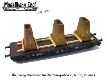 H0 Zubehör Kokillen eckig für Flüssigstahl 140x 29mm