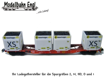 H0 Zubehör Kohleeinsätze für Innofreight Container XS 33x 24mm