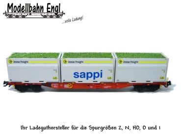 H0 Zubehör Kohleladung für Innofreight Container XXL 65x 24mm