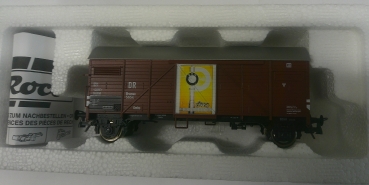 H0 Roco D DR Güterwagen ged., Tonnendach, 2A, Ep.III, braun, G10, BMW- Zeichen, etc............................................
