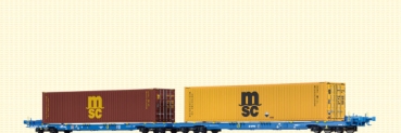 H0 D PRI Containertragwagen 8A Ep.VI VTG beladen MSC