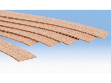 TT H0m Gleisunterbau Kork- Gleisbettung 3mm, 3,6x 50cm, St.6x, etc................