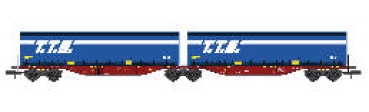 N Containertragwagen Set bel. 2x  A   Ep.