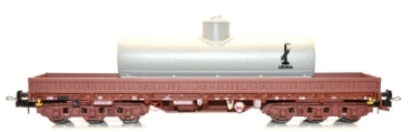 TT D DR Schwerlastwagen Bauart Samms, 4860, 6A, beladen steingrauen Altölsammelkessel, Logo VEB Leuna Werke, einfarbig, braun, etc.........