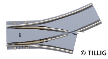 H0 Tramgleis Gleis Weiche Y R204/ R250 links Asphalt/ Beton