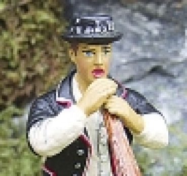 1 22 CH Figur Alphornbläser Schweiz Schwarz, etc....................