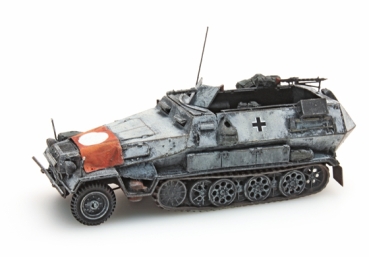 H0 mili D DR WM Panzer Sd Kfz 251 1B Fahne Wintertarnung, etc..................................