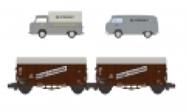 N D DB Güterwagen Oppeln Set 2x,  2A,  Ep.III,  Stückgut VW 2x