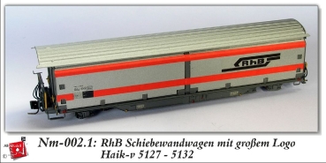 nm Ch RhB Schiebewandwagen 5127 4A Ep.  rote Streifen