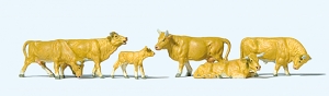 H0 Figur Tiere Kühe hellbraun