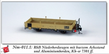 nm Ch RhB Niederbordwagen 7301 Radstand kurz