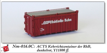 nm Ch BS RhB Ausschmückung Abrollcontainer dunkelrot Hauskehrich