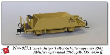 nm Ch RhB Schotterwagen 8656 2A Ep.   Talbot gelb