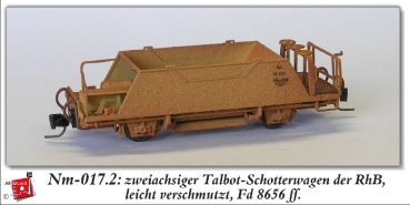nm Ch RhB Schotterwagen 8656 2A Ep.    Talbot gelb mit Alterung