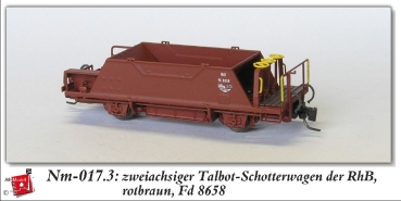 nm Ch RhB Schotterwagen 8658 2A Ep.   Talbot rotbraun