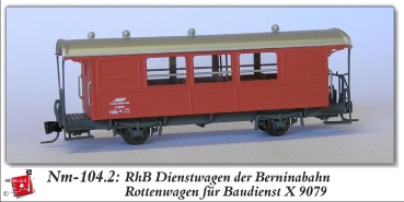 nm Ch RhB Mannschaftswagen 9079 2a Ep.  rostorange