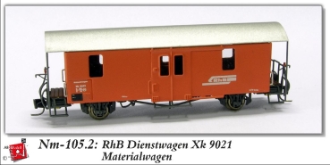 nm Ch RhB Dienstwagen Xk 9021 2A Ep.   Material- Ex Gepäckwagen