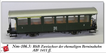 nm Ch RhB Personenwagen ab 141 2a Ep.III grün