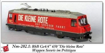 nm Ch RhB Elektrolokomotive 650 Ge 4/ 4 4a Ep.     rot  Die klei