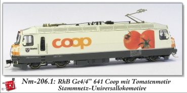 nm Ch RhB Elektrolokomotive 641 Ge 4/ 4 4a Ep.     weiß Coop Tom