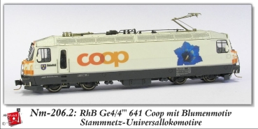 nm Ch RhB Elektrolokomotive 641 Ge 4/ 4 4a Ep.     weiß Coop Enz