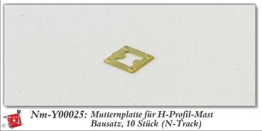 n nm Zubehör BS Mutternplatte 10x