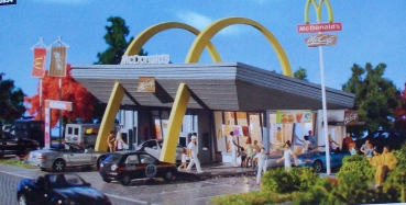 H0 Gebäude BS McDonald`s mit McDrive