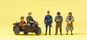 H0 Figur Motorrad Zündapp KS 750 mit Beiwagen Ep.III