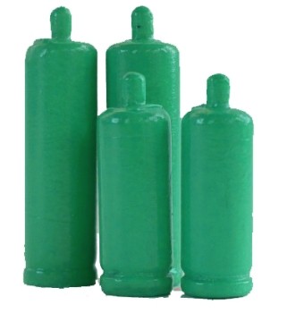 I Ausschmückung Gasflaschen grün