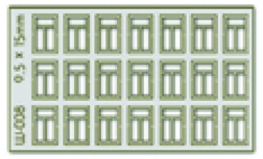 H0 Selbstbauteile Lasercut Altbaufenster 9,5x 15mm Scheiben 3 21