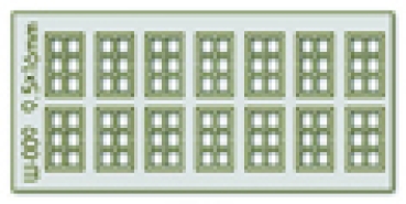 H0 Selbstbauteile Lasercut Sprossenfenster 9x 5mm Scheiben 6 14x