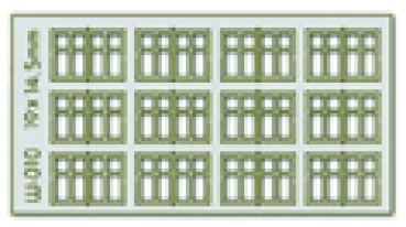 H0 Selbstbauteile Lasercut Sprossenfenster 19x 14,5mm Scheiben 4