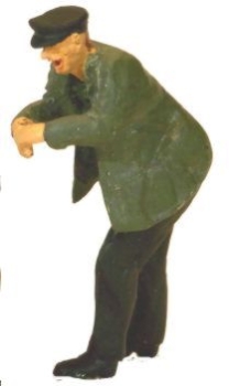 I Figur Lokführer graue Jacke