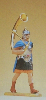1: 25 Figur Römer im Marsch mit Tuba etc.............................................................................................................................................................................