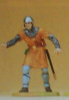 1: 25 Figur Normanne Steinschleuderhebel bedienend