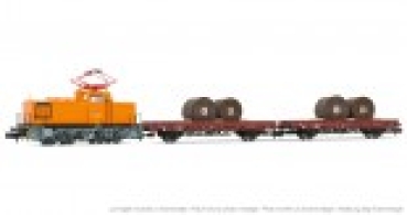 N D DB Güterzug Set Diesellokomotive V60 , Fachwagen 2x, Lehrstromabnehmer, orange, etc..................