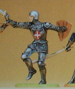 1: 25 Figur Ritter angreifend mit Schwert