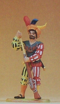 1: 25 Figur Landsknecht stehend Gewehr ladend etc..................................................................................................................................................................